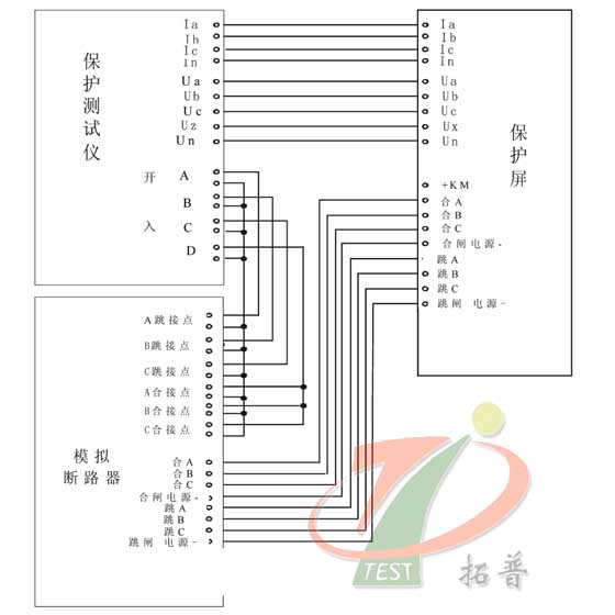 模擬斷路器試驗(yàn)接線圖